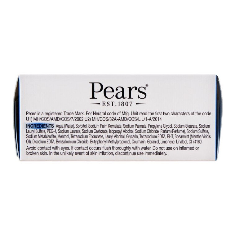 Pears Transparent Soap With Mint Extracts, 125g